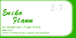 eniko flamm business card